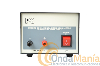FUENTE DE ALIMENTACION PC-8/10 - Fuente de alimentación filtrada y estabilizada de 13,8 V., 8 Amp. continuos y 10 Amp. de pico.