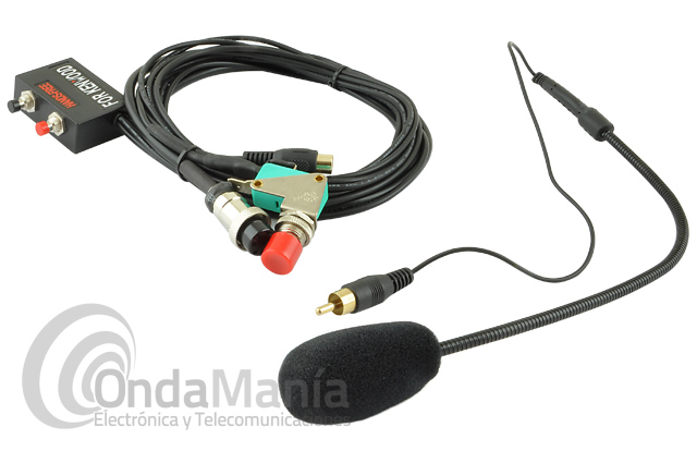 MICROFONO MANOS LIBRES CON CONECTOR DE 8 PINS PARA KENWOOD Y ALINCO - Este micrófono permite la conducción con manos libres, lo que hace que su conducción sea más segura, el micrófono es compatible con equipos Kenwood y Alinco con conector de 8 pins.