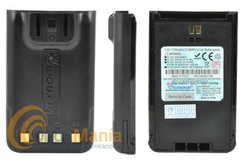 BATERIA WOUXUN 7,4 V Y 1700 MAH COMPATIBLE CON LOS KG-UV899/818/859 - Batería de litio con 7,4 V y 1700 mAh compatibles con los Wouxun KG-UV899, KG-818, KG-859,...
