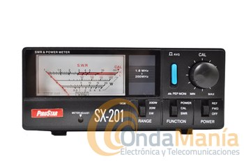PIROSTAR SX-201 - Medidor de ROE y Watimetro Pirostar SX-201 con un rango de frecuencias desde 1.8 Mhz. hasta 160 Mhz.