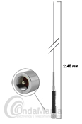 D-ORIGINAL DX-HF6 ANTENA MOVIL MONO-BANDA PARA 6 MTS - Antena mono-banda de HF de movil  para la banda de 6 metros / 50 Mhz, con conector tipo PL, tiene una longitud de 114 cm y un peso de 216 gramos