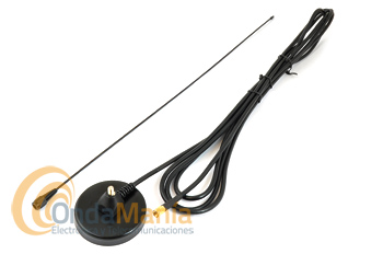 TELECOM EX-35V SMA ANTENA DE VHF CON BASE MAGNETICA CONECTOR SMA MACHO