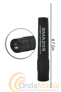 COMET SMA-209 - Antena doble banda con conector SMA con 6,8 cm de longitud