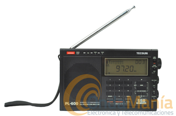 TECSUN PL-600 RECEPTOR MULTIBANDA LW/MW/SW-SSB/FM ESTEREO/... - Receptor de doble conversión con sintetización por PLL, con un rango de frecuencias de 87 a 108 Mhz, 1711 a 29999 kHz en MW, SW-SSB, LW y FM estéreo.