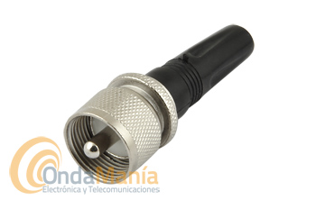 CONECTOR PL MACHO PARA RG-58 CON SUJECION MEDIANTE TORNILLO