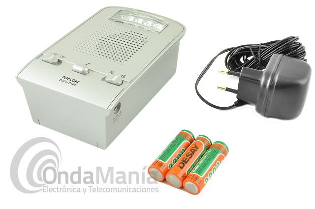 TOPCOM BUTLER 100 TIMBRE INALAMBRICO  - El Topcom Butler 100 es un amplificador de timbre DECT inal�mbrico que avisa al usuario de las llamadas entrantes con un volumen de timbre alto de hasta 85 decibelios y una luz roja parpadeante.