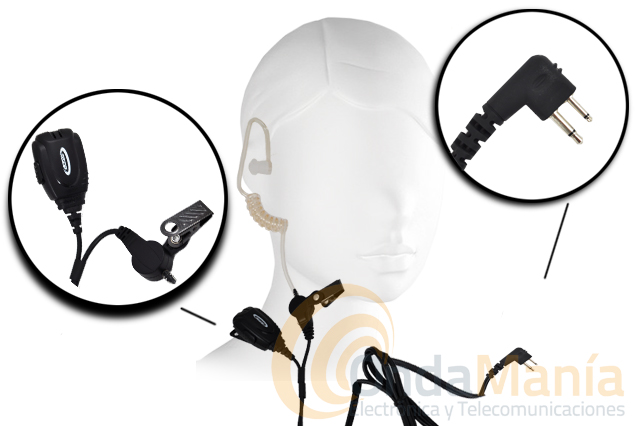 140 GP-300 MICROFONO AURICULAR ACUSTICO - El 140-GP300 es un micrófono auricular (pinganillo) para Motorola GP-300 con auricular acustico