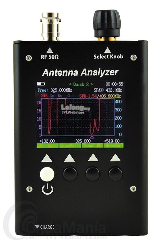 SURECOM SA-160 ANALIZADOR VECTORIAL GRAFICO DE ANTENAS DE HF 0.5 A 60 MHZ CON MEDIDOR DE ROE - El analizador vectorial de antenas de HF de 0.5 a 60 Mhz Surecom SA-160 incluye un display LCD de precisión de 2,2 pulgadas, incluye batería de litio, marcador automático  de SWR con nivel de referencia, alimentador cargador, escaneado rápido pulsando una tecla, y su manejo es muy sencillo e intuitivo,...