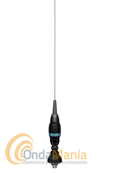 PRESIDENT OREGON ANTENA MOVIL DE 27 MHZ CON ROTULA - Antena de banda ciudadana 27 Mhz. para móvil, con 4 dBi de ganancia, 1550 mm de longitud, abatible y con una potencia máxima de 500W.