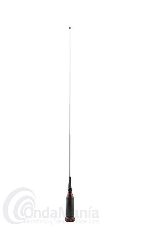 RADIANTE VARILLA Y BOBINA DE LA ANTENA TELECOM SANTIAGO 1200 - Radiante de la antena móvil de 27 Mhz Telecom Santiago 1200 con varilla y bobina con 4 dB de ganancia, 1200 W de potencia y una longitud de 191,5 cm.