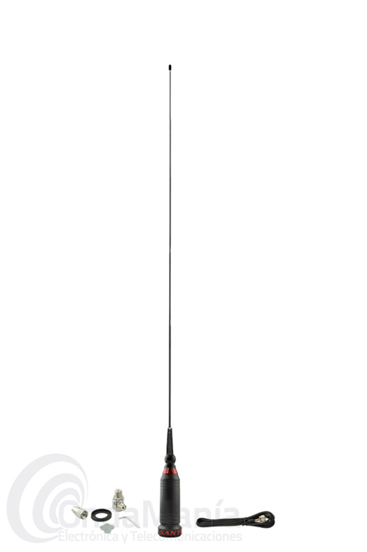 D-ORIGINAL - TELECOM SANTIAGO 1200 ANTENA PARA CB 27 MHZ - Antena móvil de 27 Mhz de 7/8 con base PL y cable con 4 dB de ganancia, con 1200 W de potencia y una longitud de 191,5 cm aprox.