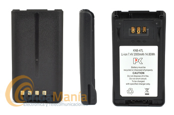 KNB-47LI BATERIA PARA KENWOOD NEXEDGE NX-200 Y NX-300 - Batería compatible con Kenwood para walkys digitales NEXEDGE modelos NX-200 y NX-300.