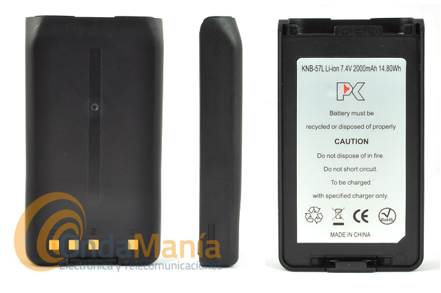 Batteria KNB-45L Ioni-litio 7.4V 2000mAh Per Kenwood TK-2207/TK-3207 E Compatibili, Ricambio Originale