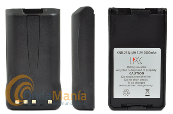 KNB-26 BATERIA DE NI-MH PARA WALKYS KENWOOD - Batería de Ni-Mh con 7,2 V y 2000 mAh compatible con los modelos de Kenwood TK-2160, TK-3160,...