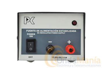 RPS-1203 - Fuente de alimentación filtrada y estabilizada de 13,8V, 3 Amp. continuos y 5 Amp. de pico.
