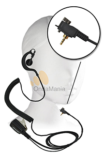 MICROFONO AURICULAR BR-1750 E/C - Micrófono auricular (pinganillo) para Motorola Tetra MTH-800, MTP-850, MTH-850, MTH-600,...