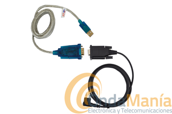 CABLE DE PROGRAMACION PARA UNIMO - Cable de programación con conectores RS-232 y adaptador a USB para Unimo