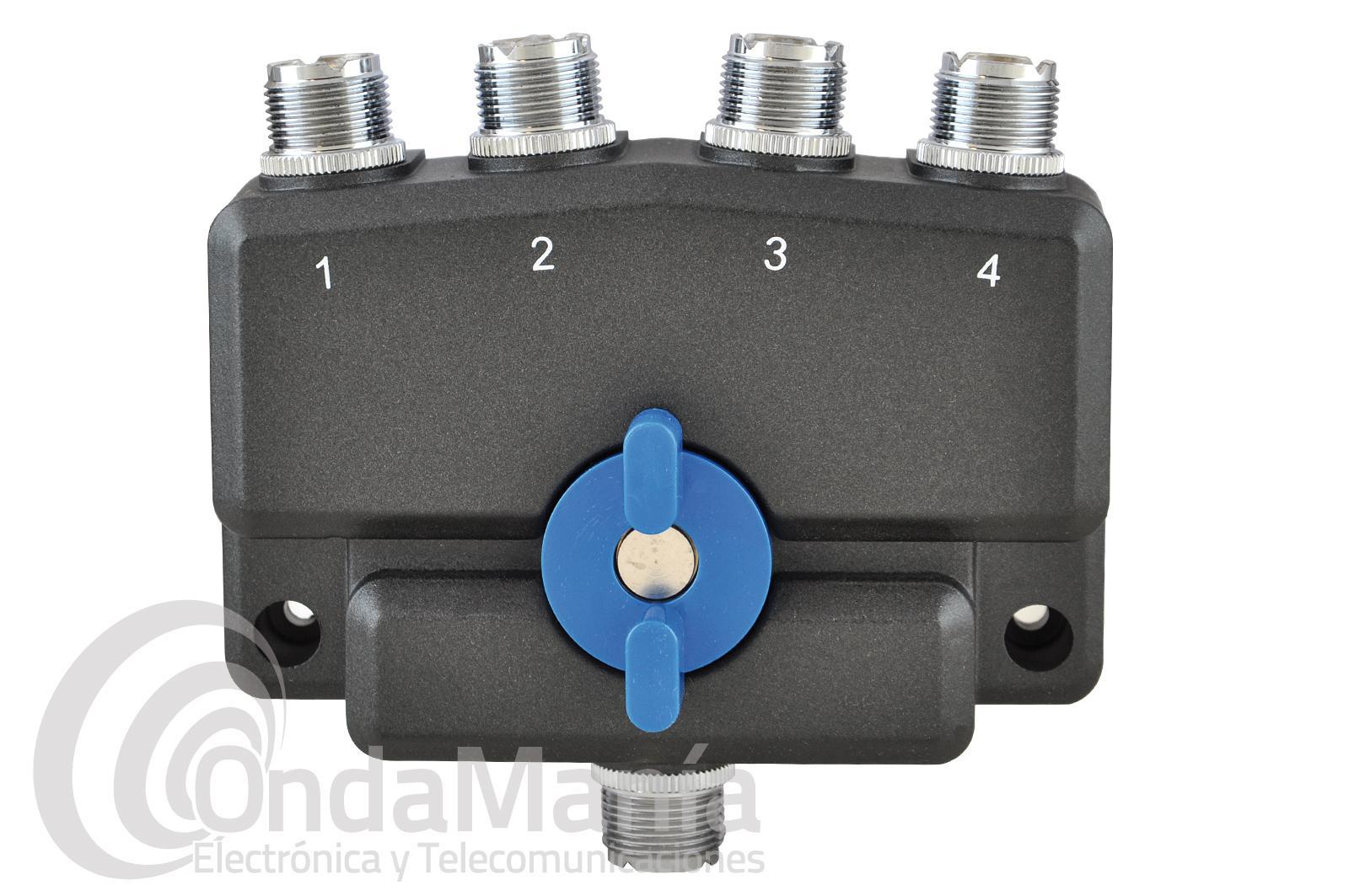 CONMUTADOR DE ANTENA KOMUNICA PWR-SW-3M CON CONECTORES PL UNA ENTRADA Y