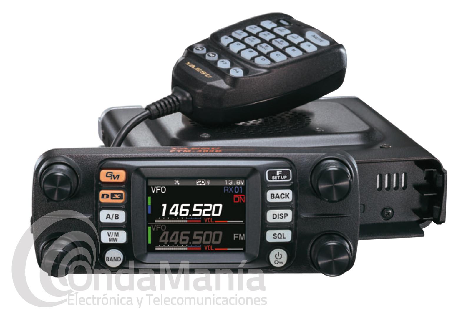 EMISORA DOBLE BANDA VHF/UHF YAESU FTM-300DE ANALOGICA Y DIGITAL CON 50 W DE  POTENCIA, YAESU