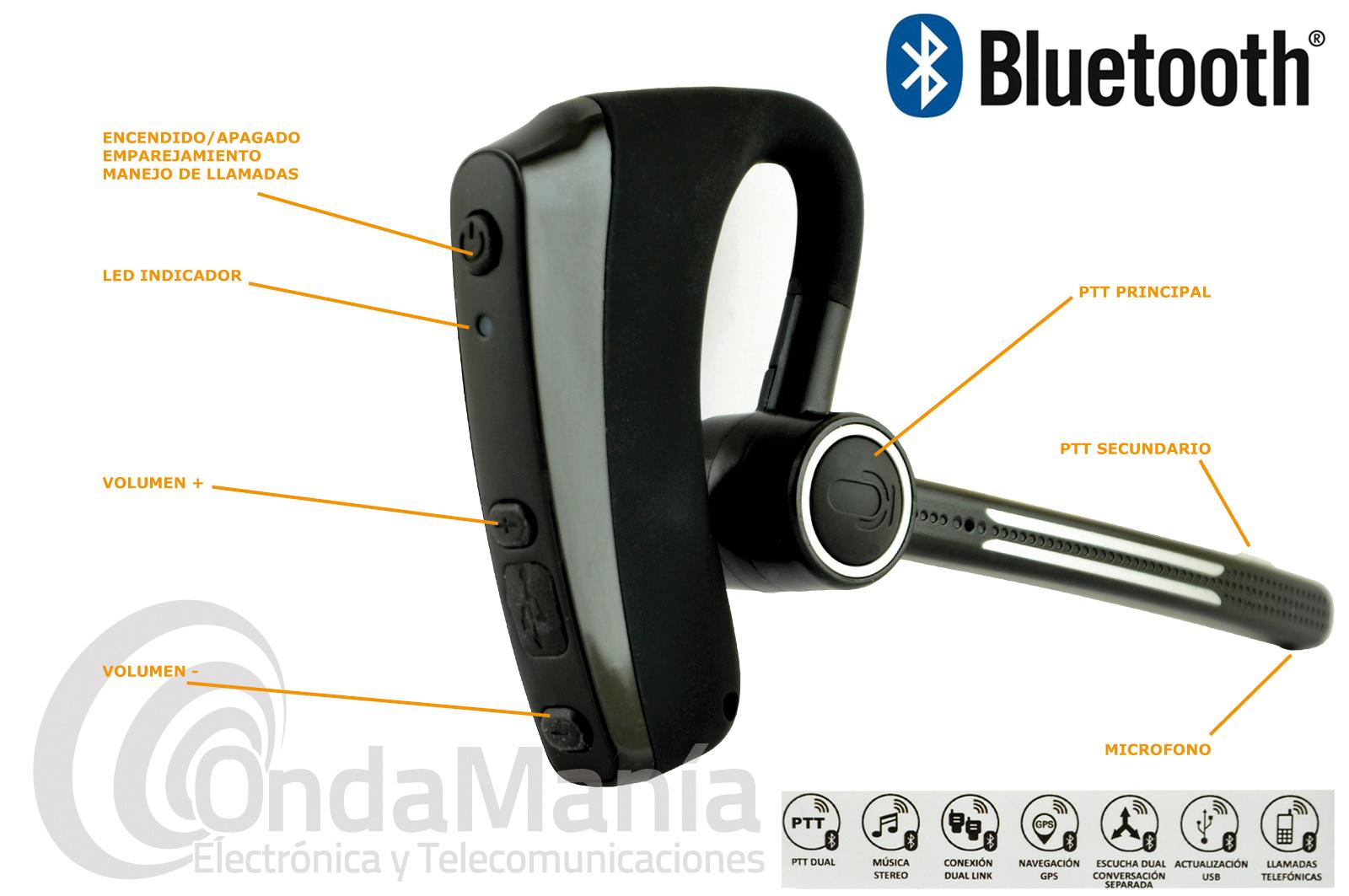 Compra MKT Pinganillo Bluetooth Smartphone/Tablet Botón multifunción MTK -  Blanco