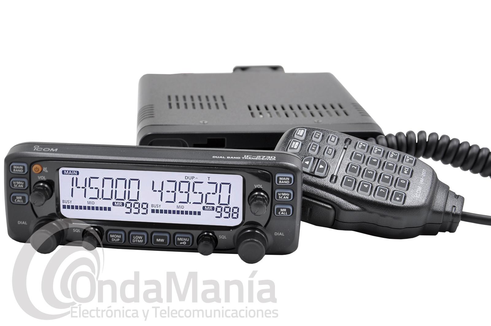 Emisora doble banda VHF y UHF con banda aérea ICOM IC-2730E