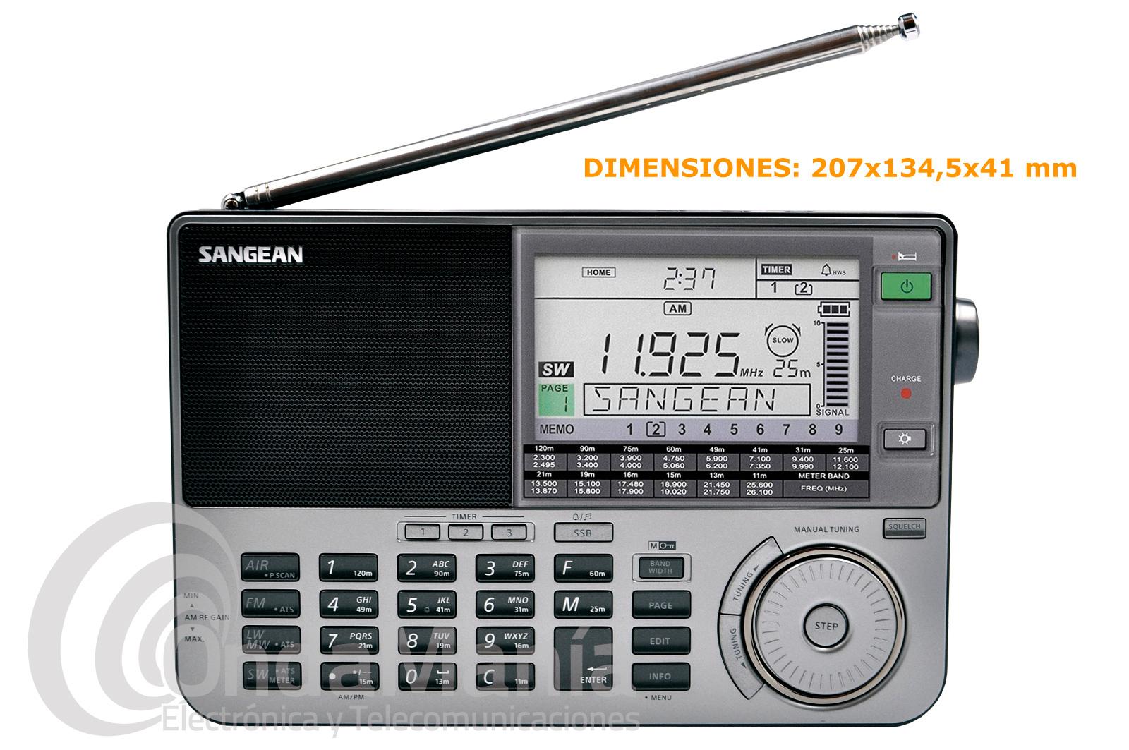 RADIO DIGITAL MULTIBANDA SANGEAN ATS-909X2 NEGRO-GRIS FM CON RDS