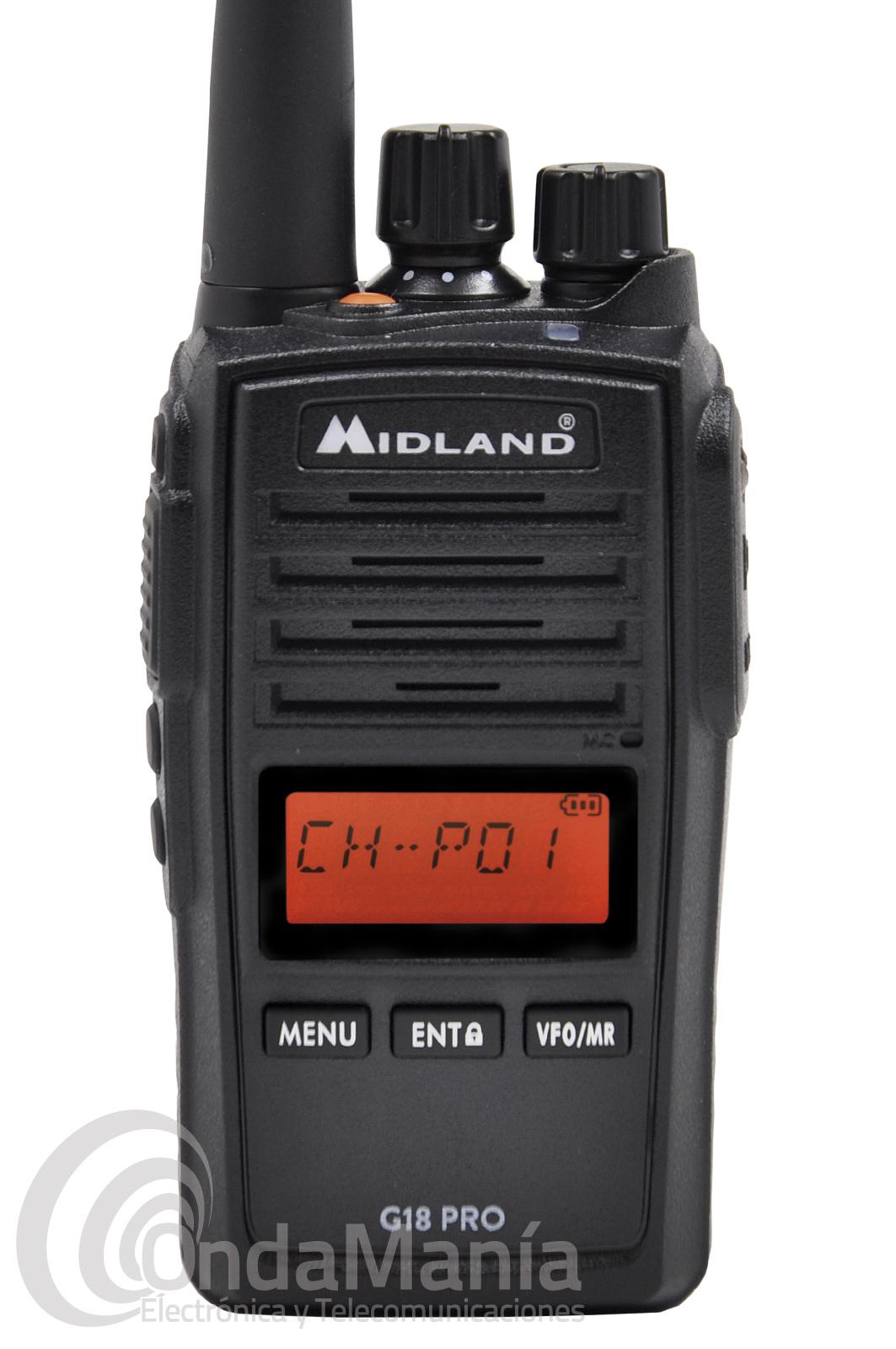 Midland G9 Pro Dual Band Radio Talkie Walkie 40 Canaux PMR446
