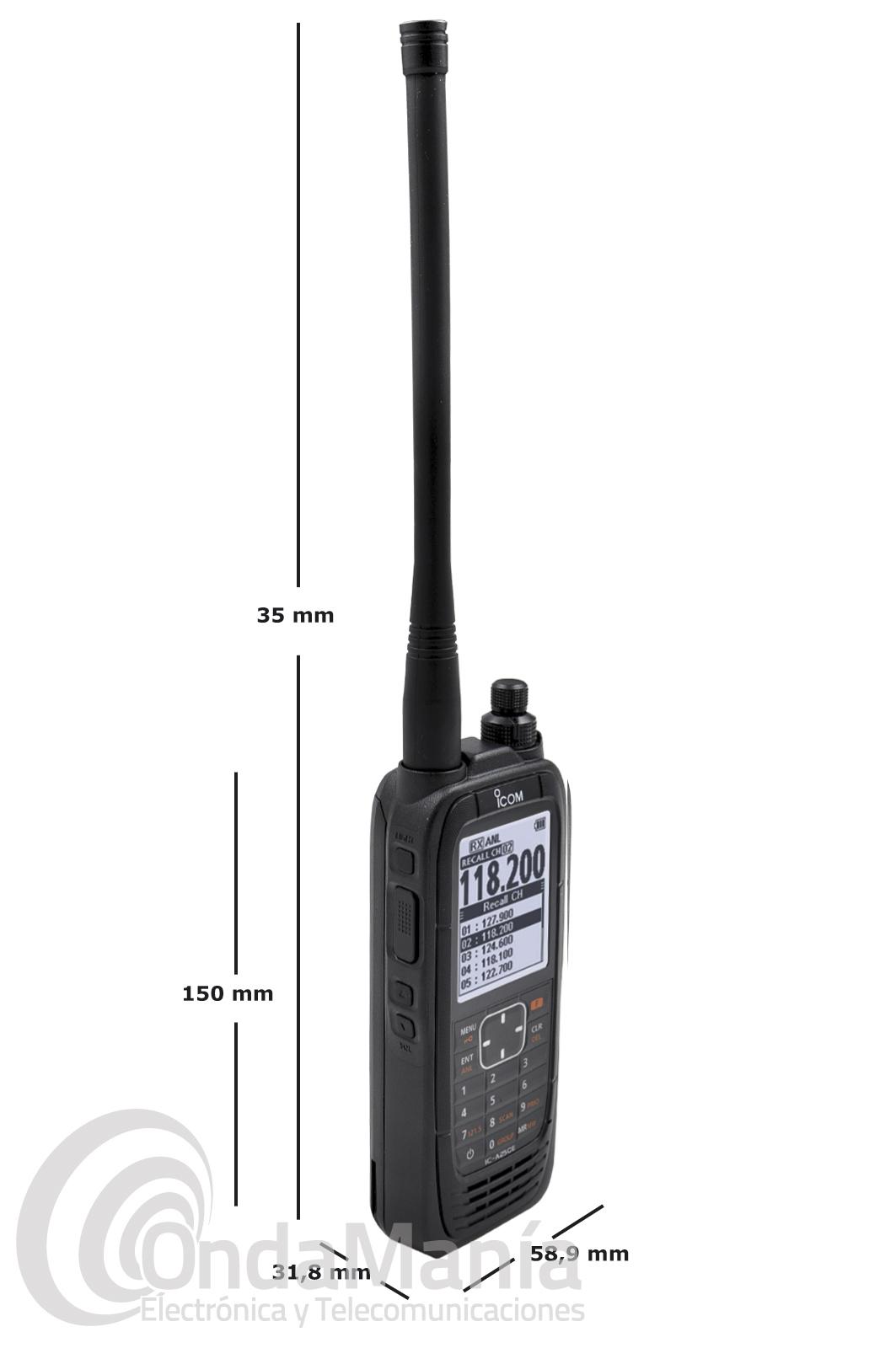 iCom IC-A16E, Walkie VHF banda aérea – Action Pro