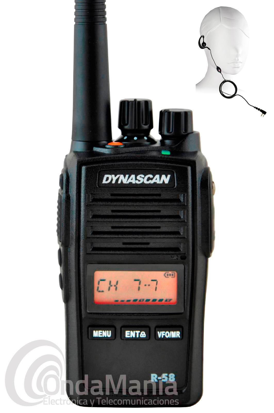DYNASCAN R-58 WALKY PMR DE USO LIBRE DE UHF CON 8 CANALES + 91  PRESINTONIZADOS, DYNASCAN, MIDLAND