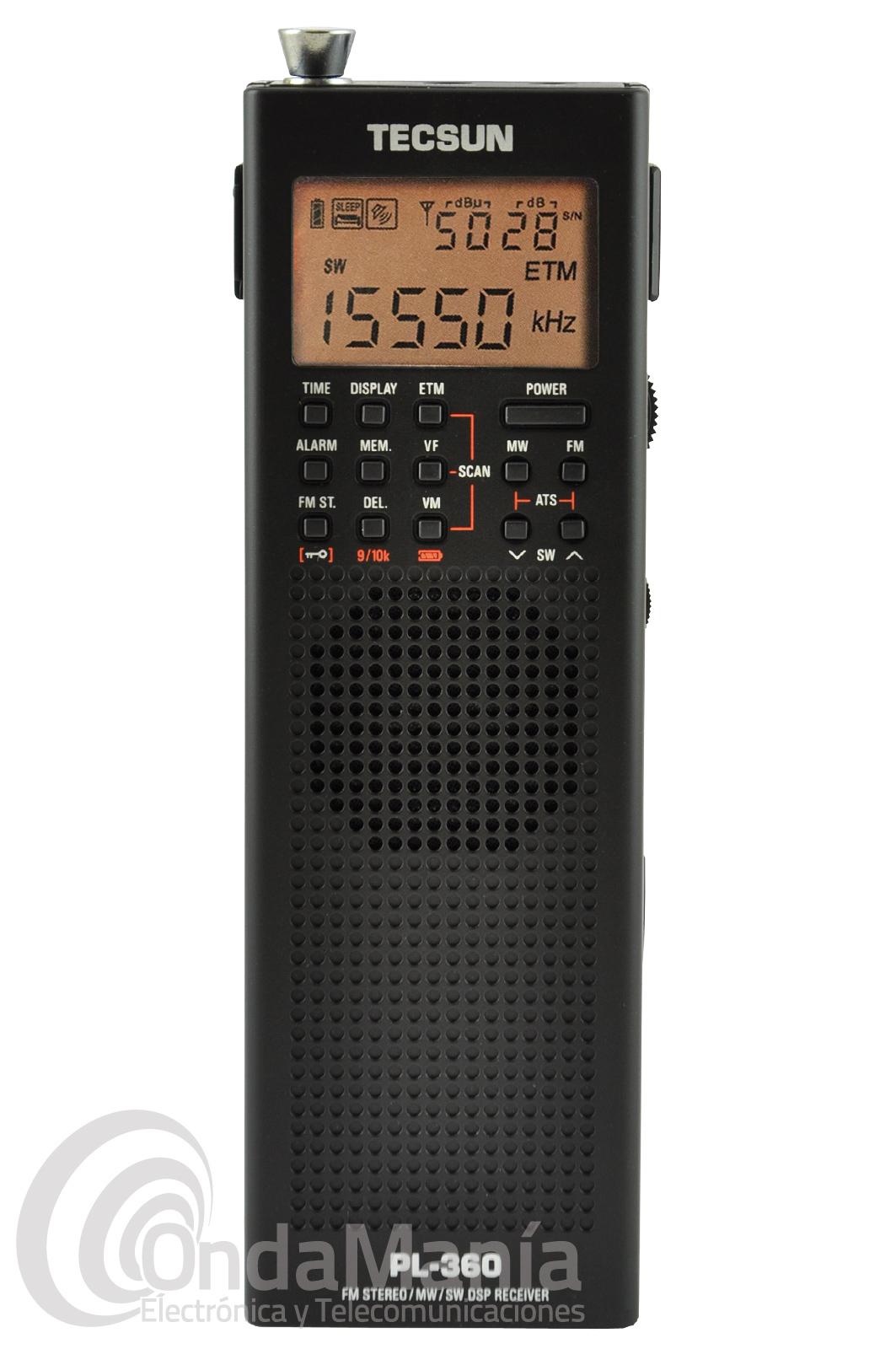 fósil años Miniatura RADIO MULTIBANDA TECSUN PL-360 CON DSP FM ESTEREO, SW, MW, LW |TECSUN|  ONDAMANIA TU TIENDA ESPECIALISTA EN COMUNICACIONES