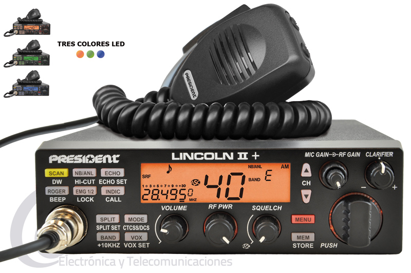 PRESIDENT LINCOLN II PLUS + ANTENA ML-145 CON BASE, CONECTORES Y CABLE_OUTLET