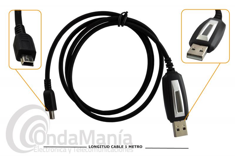 CABLE DE PROGRAMACION USB LUTHOR TLUSB106 COMPATIBLE CON EL TLM-909, TLM-808 TL44PRO, POLMAR DB2,...