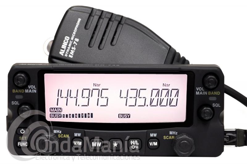 ALINCO DR-735E TRANSCEPTOR MOVIL FM BIBANDA UHF/VHF 50W, FULL-DUPLEX,...