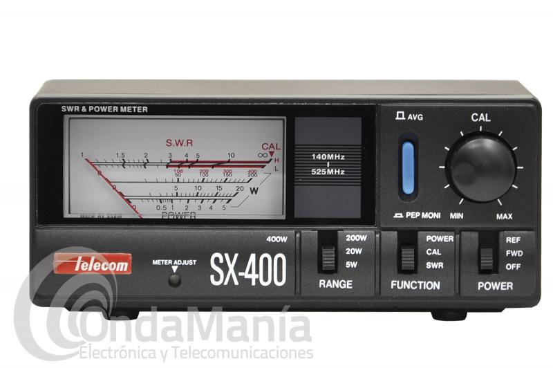 TELECOM SX-400 MEDIDOR DE ROE Y VATIMETRO - Medidor de ROE (estacionarias) y Watimetro para VHF y UHF de 140 a 525 Mhz.