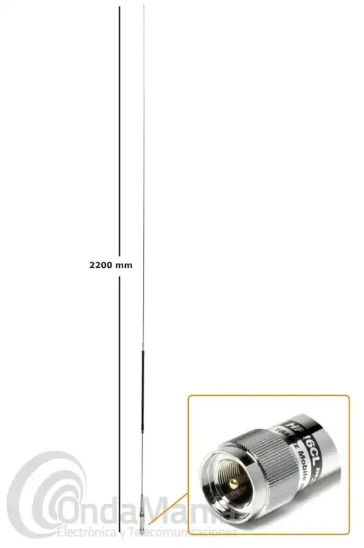 DIAMOND HF-16FX antena movil para 18 Mhz, de 1/4 onda