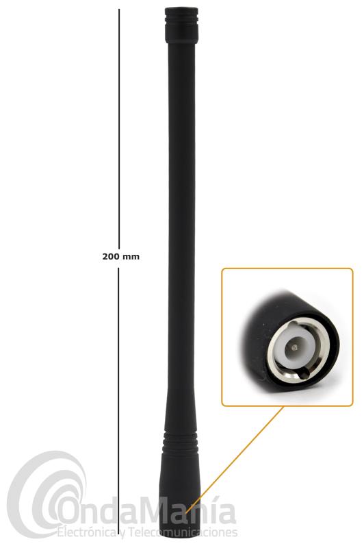 ANTENA DE BANDA AEREA ICOM FA-B02AR COMPATIBLE CON IC-A16, IC-A6, IC-A25, IC-A24, IC-A5, IC-A23,... - Antena de banda area  Icom FA-B02AR compatible con los walkies talkies ICOM IC-A16, IC-A6, IC-A25, IC-A24, IC-A5, IC-A23,...,... o cualquier equipo de banda area que utilice conector de antena tipo BNC, con 200 mm aprox. de longitud.