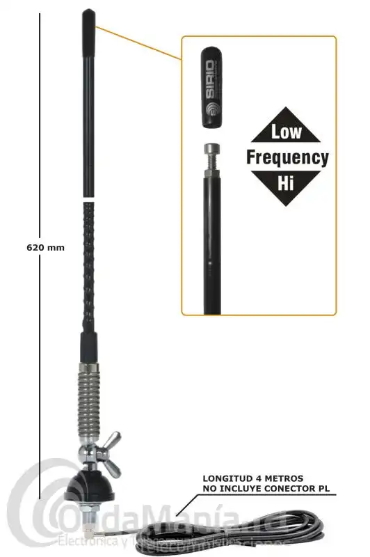 SIRIO T3-27N ANTENA MOVIL PARA CB-27 LOGARITMICA 