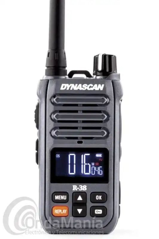 DYNASCAN R-38 WALKIE TALKIE PROFESIONAL PMR-446 DE USO LIBRE+PINGANILLO