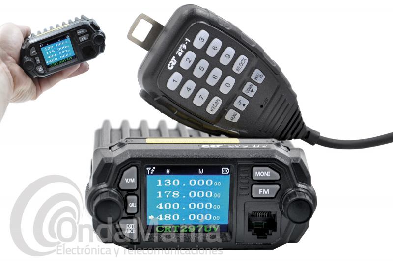 CRT-279 UV MINI EMISORA DOBLE BANDA UHF/VHF CON 25 Y 20 W DE POTENCIA