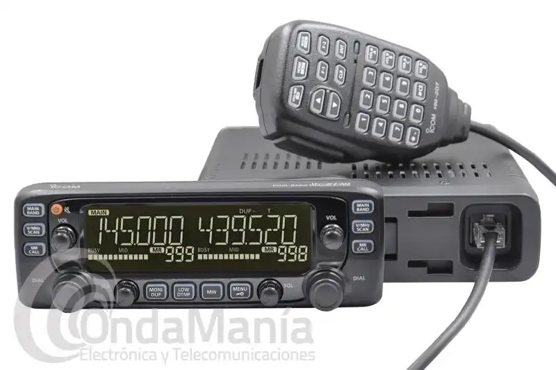 EMISORA BIBANDA UHF/VHF ICOM IC-2730E BLACK EDITION CON 50 W Y BANDA AEREA EN RECEPCION