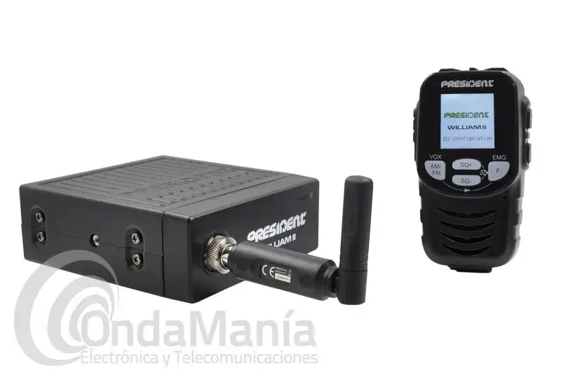 PRESIDENT WILLIAM II EMISORA DE CB 27MHZ  AM/FM 12/24V 