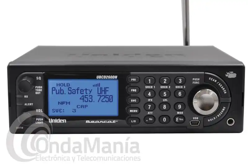 UNIDEN UBCD260DN ESCANER MOVIL DIGITAL DPNR, DMR, NXDN Y ANALOGICO