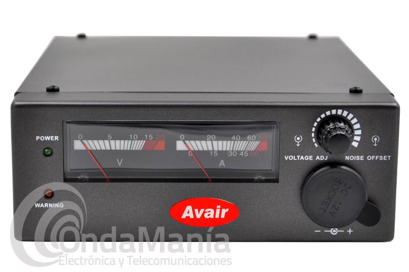 FUENTE DE ALIMENTACION AVAIR AV-5045NF REGULABLE DE 4 A 16 V Y 45 AMP DE PICO 