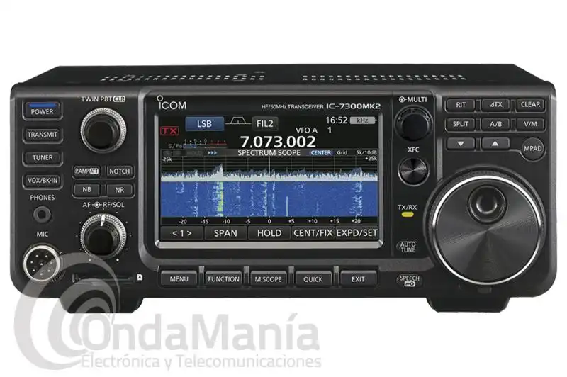 ICOM IC-7300MK2 TRANSCEPTOR HF, 50 Y 70 MHZ CON ACOPLADOR AUTOMATICO, PANTALLA ESPECTRO