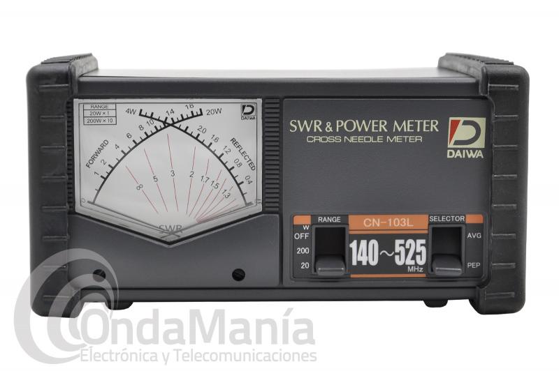 MEDIDOR DE ROE Y WATIMETRO DAIWA CN-103LN - Medidor Daiwa CN-103LN de agujas cruzadas con un rango de frecuencias desde 140 Mhz. hasta 525 Mhz.