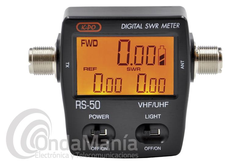 K-PO RS-50 MEDIDOR DE SWR Y POTENCIA DIGITAL PARA UHF Y VHF