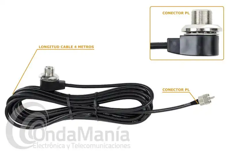 PNI T-601 BASE PL CON CABLE Y CONECTOR PL