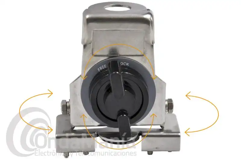 HAM WAY AM-765 SOPORTE PLATEADO PARA MALETERO, CAPOT,...CON 2 AXIS