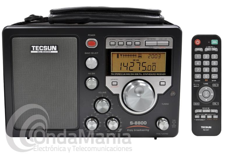 RECEPTOR DE RADIO MULTIBANDA TECSUN S-8800 CON AM-FM-LW-SW-SSB
