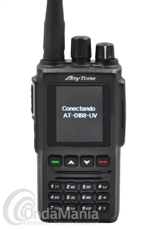 WALKI DMR BI-BANDA ANYTONE AT-D168 UV INCLUYE 2 BATERIAS, 2 ANTENAS Y PINGANILLO DE REGALO
